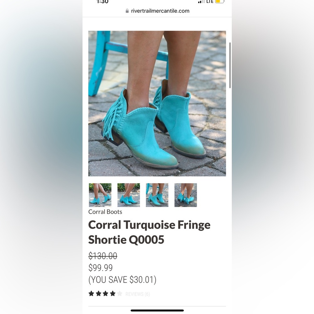 Corral turquoise women’s booties
